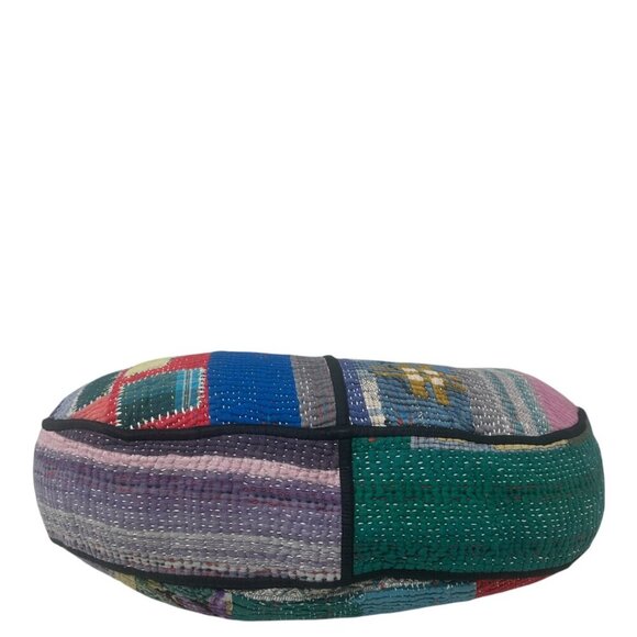 Namai Kantha Patchwork Quilted Crescent Crossbody Bag Zero Waste One of A Kind - Picture 4 of 11